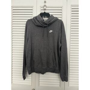 Nike Oversized Funnel Neck Gray Sweatshirt Sz: Large